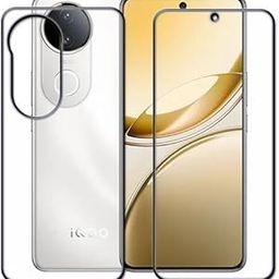 DOMCHI Front & Back Tempered Glass Screen Protector Compatible For iQOO Z10R Full Screen Coverage With Easy Installation Kit For Cellphone.-image-88