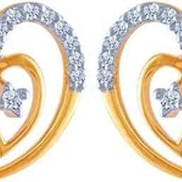 Gold and Diamond Stud Earrings for Women-image-80