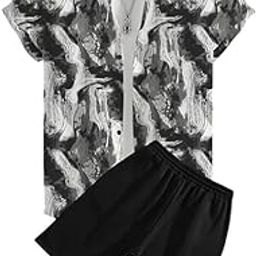 Co Ord Set for Men | Night Suit | T-Shirt and Shorts Set for Man | Night Dress | Pyjama Set | Summer Wear | Lounge wear | Beach Outfit-picture-36
