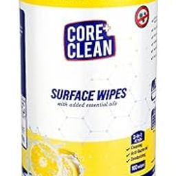 Disinfecting Surface Wipes, Disinfectant Multi Purpose Wet Wipes for Sanitizing Surfaces, 100 Pulls, Lemon, Pack of 1-6