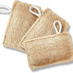 MARMORIS ECOM Natural Loofah Body Scrubber, Organic Eco-Friendly Bath Sponge, Gentle Exfoliating Loofah with Hanging Loop, Ideal for Women & Men, Ridge Gourd Fibre, Lightweight Cleansing Scrub (Rectangle- Pack of 3)-image-7