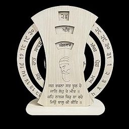 GLADTOGIFT Rotating Perpetual Wooden Calendar with Sikh Punjabi Wordings – Manual Never Ending Calendar for Home & Office, Corporate Desk Decor – 8x8 Inches-image-37