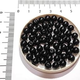Get-Set-Go! 750 Beads (6MM Pearls) Black Color Round Pearl/Moti Beads for Jewelry Making (6mm-Black)-image-11