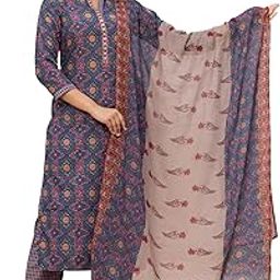 Women's Rayon Blend Floral Straight Printed Kurta Pant With Dupatta | kurta sets for woman-picture-12