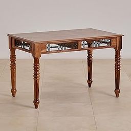 Home Centre 4 Seater Kian Sheesham Wood Dining Table | Sheesham Wood Dining Tables for Dining Room|(Brown) 1 Year Warranty-image-16