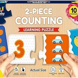 Webby Counting Numbers 2 Pieces Learning Pack Jigsaw Puzzle, Montessori Early Educational Pre School Puzzle Toys for 3+ Years Kid-28