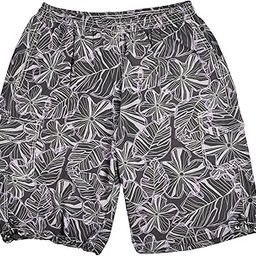 Men's Striped Swim Shorts with Pockets, Adjustable Drawstring, Quick-Dry Fabric & Comfortable Fit – Beach & Pool Wear - Black & Multicolor - Free Size-image-85