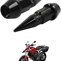 LOVMOTO Universal Spiked Valve Caps,Aluminum Alloy Dustproof and Waterproof Tire Valve Stem Caps, Suitable for Cars, Trucks and Motorcycles (2PCS Black) Comfortable with Hyper-Stra-da-image-42