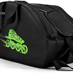 jaspo Exceed Skating Bag – Waterproof Padded Polyester with Engraved TPU Print, Heavy-Duty Straps | 2 Spacious Compartments & Side Shoe Pocket-15