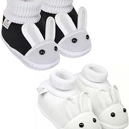 neska moda 6 To 12 Months Baby Boys & Girls Pack of 2 Pair Cotton Rabbit Booties -BT82andBT2151-picture-33