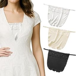 3Pcs Clip On Camisole for Women Combo, Inner Wear for Women Combo, Innerwear Cleavage Cover With Lace, Cleavage Coverage Stretchy Bra Modesty Inserts for Low-cut Tops, Dresses-picture-44
