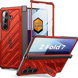 SUPCASE for Samsung Galaxy Z Fold 7 Case with Kickstand (UB Pro), [Built-in Tempered Glass Screen Protector] [Hinge Coverage] [Military-Grade Protection] Full-Body Heavy-Duty Rugged Phone Case, Ruddy-image-12