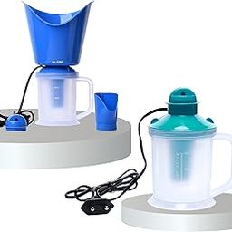 Dr.ORG 3 in 1 Steam Inhaler BLUE and Singal GREEN steamer, vaporizer steamer for FACIAL,Professional Facial Steamer,(COMBO)-picture-25