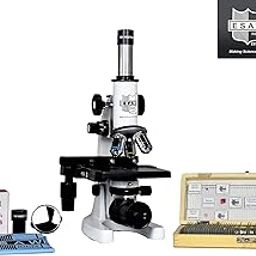 E S A W AWARDED-2020 Best Biological Compound Microscope for Students 100x to 1500x with 50 Prepared Glass Slides-10
