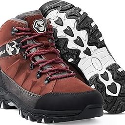 Men‚„s Hiking Boots ‚ Waterproof Suede Leather Hiking Boots for Men, Breathable, Comfortable & Lightweight Hiking Shoes Brown-image-19