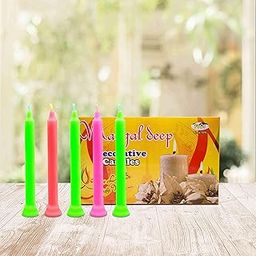AuraDecor Pack 60 Colourful Candles (12 Colour Candles in one Pack, 5 Packs)-image-21