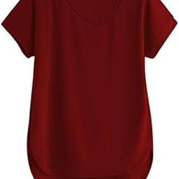 xolani Womens V-Neck Up Down Hem Cotton Tshirt for Women VX61 VK-picture-8