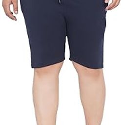 Plus Size Mens Solid Cotton Twisted Creek Lounge Shorts Available Size (2XL-10XL) (2XL, Navy Blue 20)-image-79