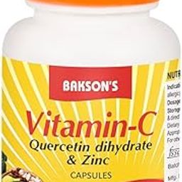 Bakson's Vitamin C Immunity Booster Capsules With Quercetin & Zinc | Antioxidant & Anti Allergic Properties To Help Support Healthy Immune System, 30 Capsules-image-71