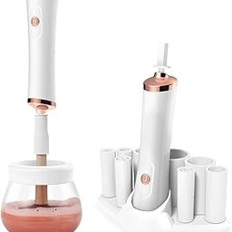 Gleva Automatic Makeup Brush Cleanser: Cleans All Brush Types & Sizes - Includes Spinner Tools - Ideal Gift for Women (White)-picture-24