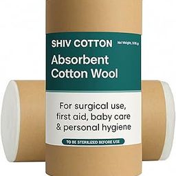 Shiv Cotton Absorbent Cotton Wool, 500g, For Surgical Use, First Aid, Baby Care and Personal Hygiene-image-96