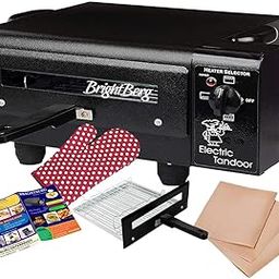 BRIGHTBERG PUNJABI/'B-4 Big XLL 2000 Watt Electric Tandoor with Regulator and Aluminum Tray, Skewers, Jali, Glove,Pizza Cutter, Nonstick Seat,R Book,Handle, Legs|2KW 1Year Warrenty BBR-49-image-17