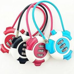 Dayanadhi Mini Luggage Bag Zip Lock | Secure 3 Digit Unique Number Lock System | Small Baggage Password Combination Lock | Zinc Alloy High Securities Lockers for suitace Backpack (Multicolor 1-Pcs)-46