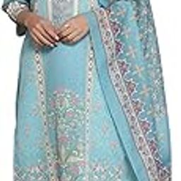 Women's Printed Poly Crepe Straight Salwar Kurta Dupatta-6