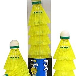 Fx Shuttlecocks for Badminton, Pack of 6, Yellow-image-22