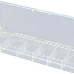 UJEAVETTE® 2x12 Slots Nail Tips Organizer Box Empty for False Nail Tips Art Crafts Beads Transparent-image-74