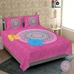 104 Tc Pure Cotton Single BedSheet with Two Pillow Covers (WTI-SNGL-2425)-image-16