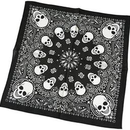 3xSkull Bandana Scarf Stylish Women Men Novelty Hair Band Wristband Neck Scarf Black-image-96