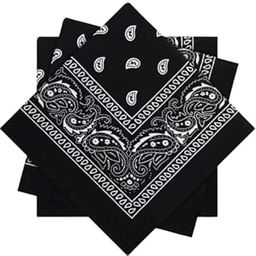 Handkerchiefs for Men & Women | Soft, Absorbent & Reusable 2pc black and white bandana.edfk.-image-47