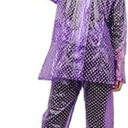 Kinder Men & Women Raincoat with Adjustable Hood, Water Resistant Reusable Rainwear, Drawstring Hem Set of Top & Bottom with Carrying Pouch (MULTICOLOUR)-30