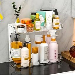 Bathroom Organizer Countertop,2-Tier Standing Counter Shelf,Large Cosmetics Skincare Organizers for Dresser,Multi-Purpose Countertop Beauty Perfume Tray and Vanity Storage Organization-image-92