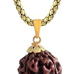 4 Mukhi Rudraksha Pendant Lab Certified Nepali FOUR Mukhi Original Certified Rudraksha Pendant with chain for Men and Women, Origin Nepal, Color Brown(ACPC0161A)-picture-8