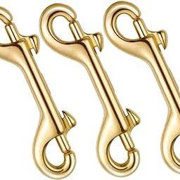CORHAD 3pcs Brass Double Ended Snap Hooks Precision Spring Clips for Luggage Backpacks Purse Strap Repair Dual Ends Hook for Travel Outdoor Use-image-56