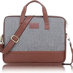 15.6-inch Laptop Computer Briefcase,Water Resistant, Business Bag with Waterproof Zipper,Shoulder Bag Artificial Leather Handbag,Compatible with laptop MacBook Notebook,for Men/Women-image-23