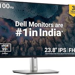 Dell 24 inch P2425H Monitor IPS FHD|100Hz| 99% sRGB | 250 cd/m2 (Typical) 5ms| 1500:1 Contrast Ratio| 5X USB 3.2 Gen1 1x HDMI 1.4 1xDP 1xVGA| Height Tilt Swivel Pivot |USB-C Downstream | Flicker Free-image-24