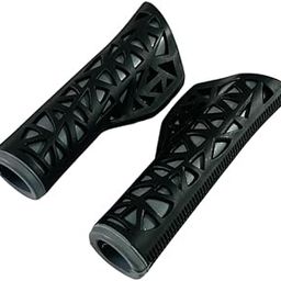 Shrenik Cycle Handle Grip 24-29 Inch Bicycle Hand Grip 125mm Length Soft Rubber Non Toxic Anti-Slip MTB/City Dual Colored (Black-Grey)-8