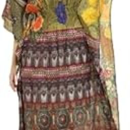 Women's Printed Kaftan | V Neck Printed Multicolor Kaftan for Women | Stylish Kaftan for Women | Free Size-38