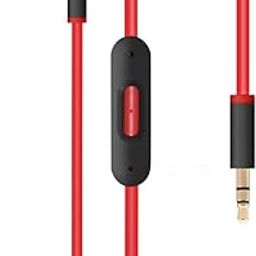 Replacement Audio Cable Cord Wire with in-line Microphone and Control Compatible with Beats Solo Solo 2 Solo 3 Studio Studio 3 Pro Detox Wireless Mixr Executive Pill (Standard)-21