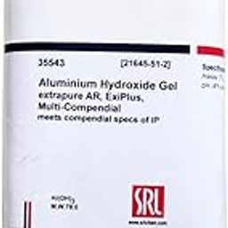 SRL Aluminium Hydroxide Gel extrapure AR, ExiPlus, Multi-Compendial, 500Gm, CAS: 21645-51-2, Molecular Formula: Al (OH)3, Storage: Room Temperature, Shelf Life: 60 Months, for lab and industrial use-image-19