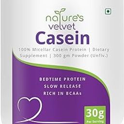 Natures Velvet Lifecare 100% Casein Protein, Vegetarian and Natural, 300 gms - Pack of 1-image-43