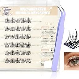 MAYCREATE® 30PCS Eyelash Clusters,Wispy Lash Clusters Natural Lashes 11-12mm DIY Cluster Eyelash Extensions D Curl Individual Lashes Cluster Eyelashes for DIY Lash Extension-52