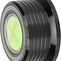 50Hz Record Weight Stabilizer Turntable Clamp Stabilizer LP Disc Stabilizer Black, Vinyl Album with Speed Measurement Tool, Turntable Level and Strobe Scale, Town with Level Meter-21