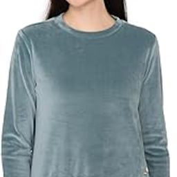 Plush Velour Knit Poly Winterwear Sweatshirt, Mineral Blue-image-41