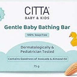 CITTA Gentle Baby Bathing Bar for Sensitive Skin | Newborn & Kids | Cleansing & Moisturizing | 100% Soap Free, Tear-Free,75 gm-image-33
