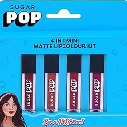 SUGAR POP 4 in 1 Mini Matte Lipcolour Kit | Vitamin E | Smudgeproof | Long-lasting Wear | 4 N x 1.1 ml - 01 Cult Classics-54