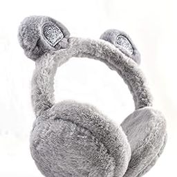 DC DECORIO Latest Style Cute Winter Outdoor Adjustable Ear Muffs Ear Warmer Bear Style for Girls and Women (Dark Brown)-image-4